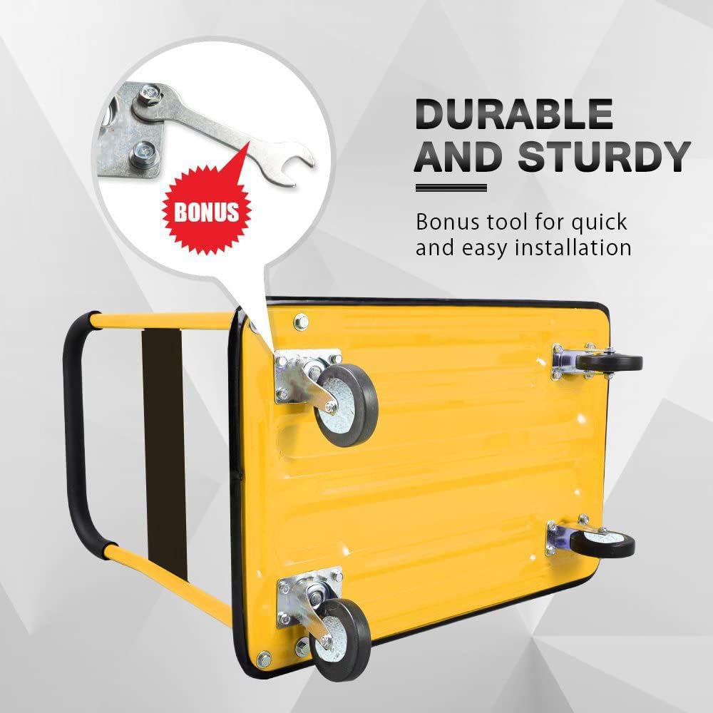 Welbuilt® EverBest® 300 Kg Portable Folding Metal Hand Platform Trolley for Material Handling | 2-Year Warranty | Industrial Cart with 360° Rotating Wheels for Home & Warehouse Use-Material Handling Products-Welbuilt Products-Aman Overseas