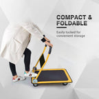 EverBest® Portable Platform Trolley for Lifting Heavy Weight, (Metal 150kg Yellow)-Material Handling Products-Welbuilt Products-Aman Overseas