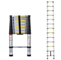 WelBuilt 5.4m (18 ft) Portable Telescopic Aluminium Ladder 15-Steps Foldable Multipurpose Step Ladder for Home & Outdoor use-Building Supplies-Welbuilt Products-Aman Overseas