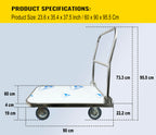 EverBest® Portable Platform Trolley for Lifting Heavy Weight, (500 Kg Capacity Stainless Steel)-Trollays-Welbuilt Products-Aman Overseas