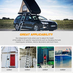 WelBuilt Portable Telescopic Aluminium Ladder, Multipurpose Step Ladder for Home & Outdoor use (6.2mtr/20.5ft. ( Normal )-Building Supplies-Welbuilt Products-Aman Overseas