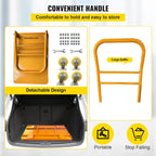 Welbuilt 1000 kg Capacity Heavy Duty Iron Platform Trolley with 360° Degree Swivel Wheels - Yellow