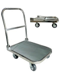 Welbuilt 300 Kg Capacity Stainless Steel Foldable Platform Trolley with 360 Degree Swivel Wheels-Trollays-Welbuilt Products-Aman Overseas