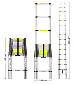 Aluminium Telescopic Ladder | En131 Certified Foldable Multipurpose Step Ladder for Home & Outdoor Use (20.5 Feet)-Ladders-Welbuilt Products-Aman Overseas