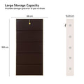 26" Wall Mounted Metal Shoe Rack 5 Door | 15 Pairs Footwear | Shoe Chappal Stand Organizer with Lock