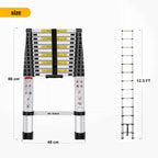 Welbuilt Telescopic Aluminium Ladder 14.5 feet | EN131 Certified Foldable Multipurpose Step Ladder for Home & Outdoor use-Ladders-Welbuilt Products-Aman Overseas