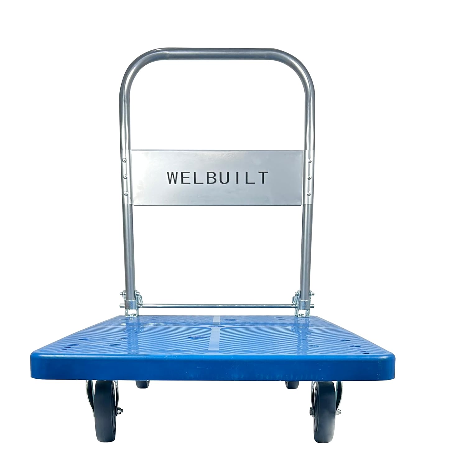 Welbuilt 300kg Capacity Plastic Foldable Platform Trolley for Heavy Weight/Material Handling Goods Trolley for Home, Office, Warehouse & Industries