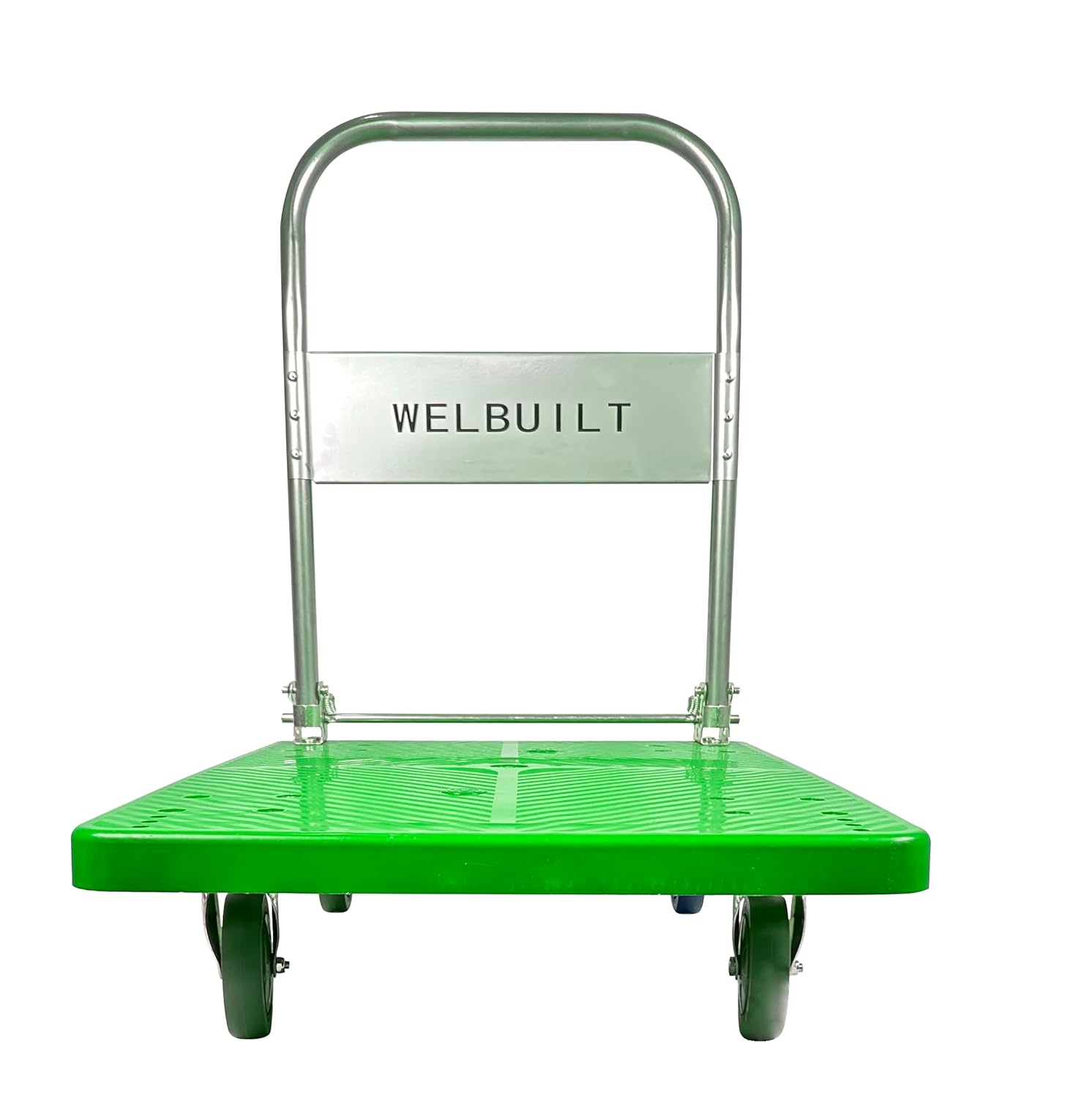 Welbuilt 300kg Capacity Plastic Foldable Platform Trolley for Heavy Weight/Material Handling Goods Trolley for Home, Office, Warehouse & Industries