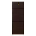 32" Wall Mounted Metal Shoe Rack 5 Door | 18-20 Pairs Footwear | Shoe Chappal Stand Organizer with Lock