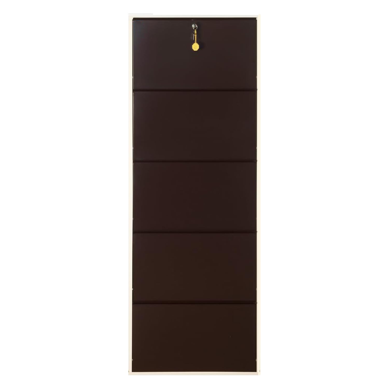 32" Wall Mounted Metal Shoe Rack 5 Door | 18-20 Pairs Footwear | Shoe Chappal Stand Organizer with Lock