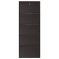 21" Wall Mounted Metal Shoe Rack 5 Door | 10-12 Pairs Footwear | Shoe Chappal Stand Organizer with Lock