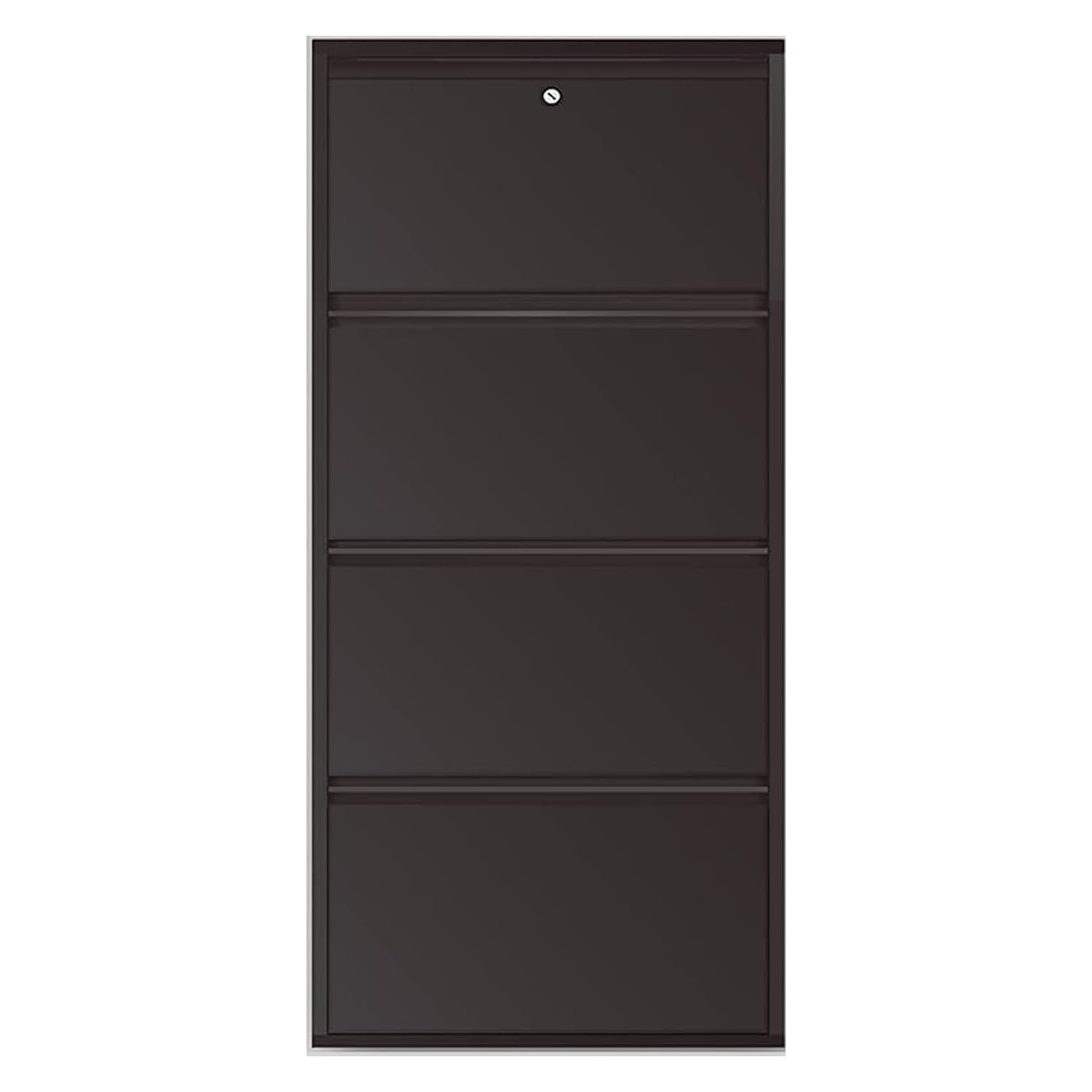 32" Wall Mounted Metal Shoe Rack 4 Door | 14-16 Pairs Footwear | Shoe Chappal Stand Organizer with Lock